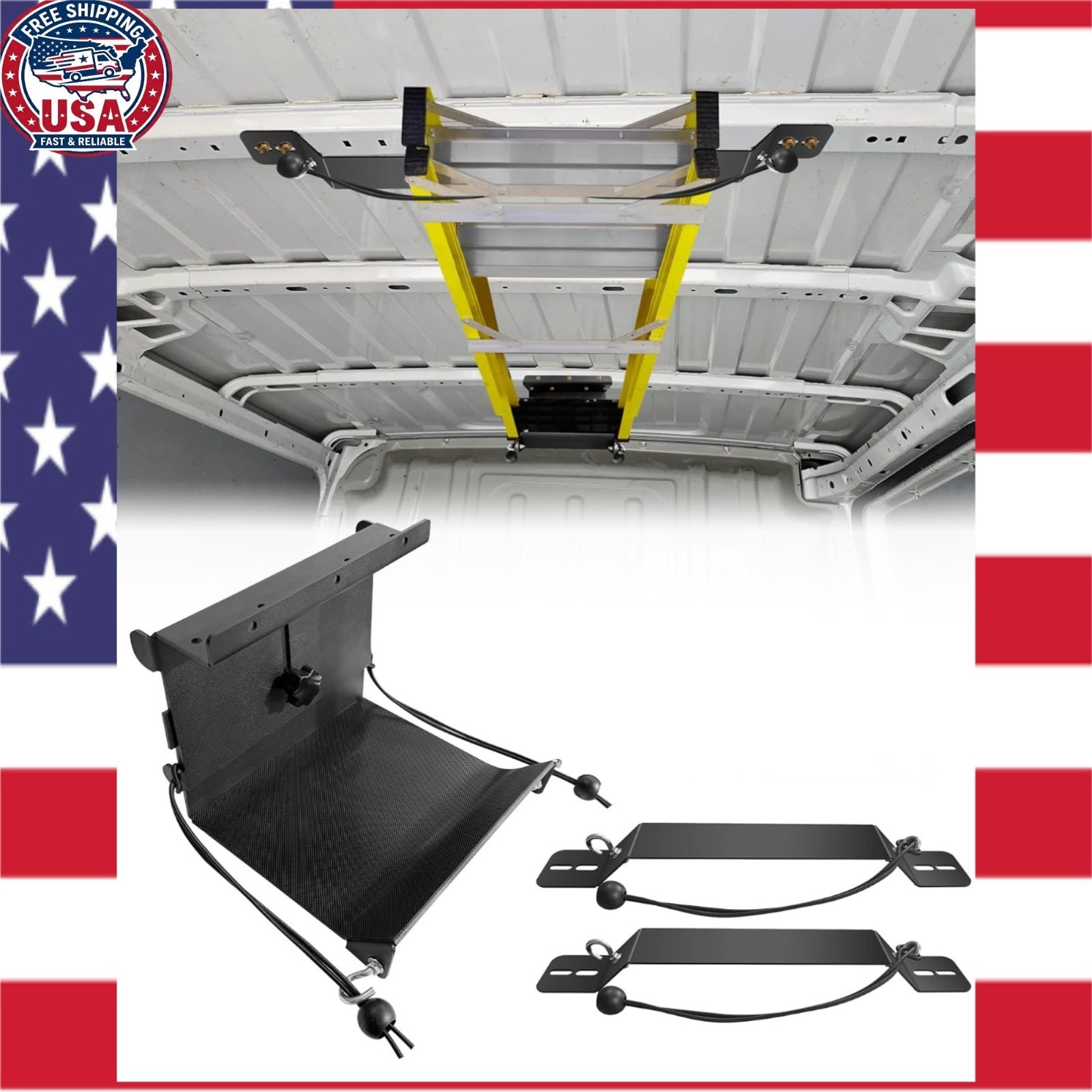 Adjustable Interior Ladder Storage Holder for Van/Trailer/Truck