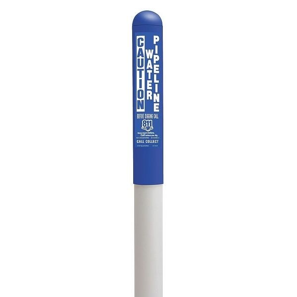 Tapco Utility Dome Marker 66 in Blue White Water Pipeline Durable Thermoplastic