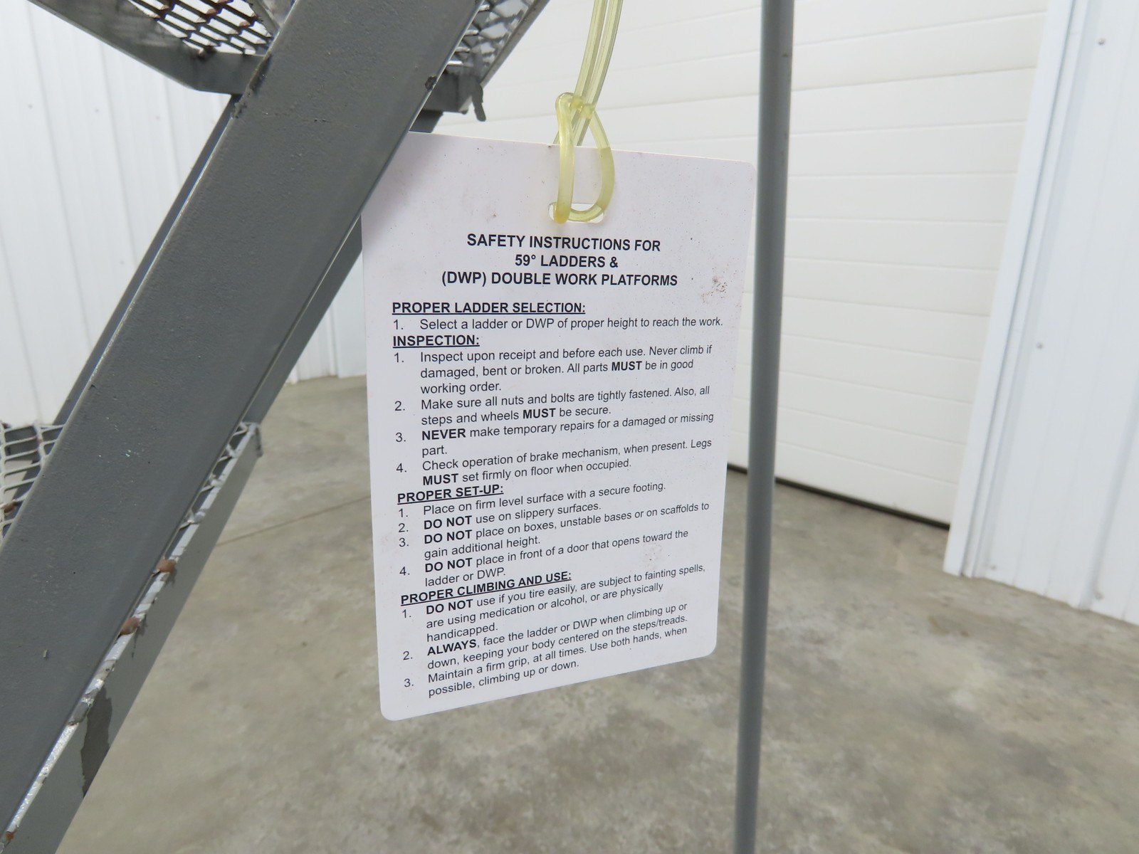 Uline H-5073A-10 Rolling Ladder Narrow Aisle 5 Step 10″ Platform 50″ Top Step