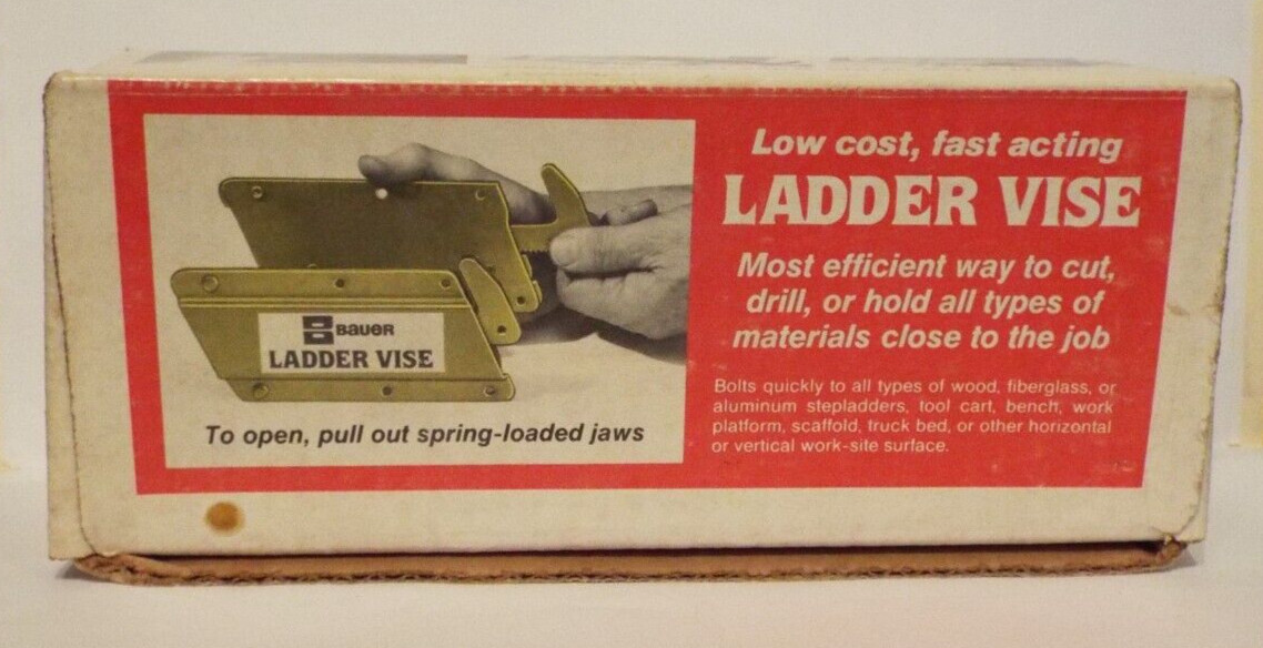 NOS BAUER LADDER Ladder Tool Vise 1 Pair No. 080-43000-0 No Vintage Longer Sold