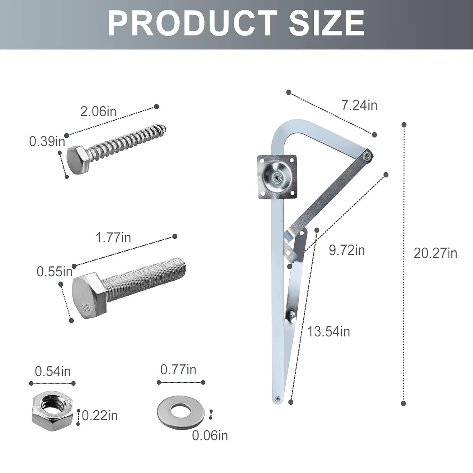 Attic Ladder Hinge Arms 55-2 For 2010-UP Werner 55-2 Mk 5, WU2210, W2208, W2210