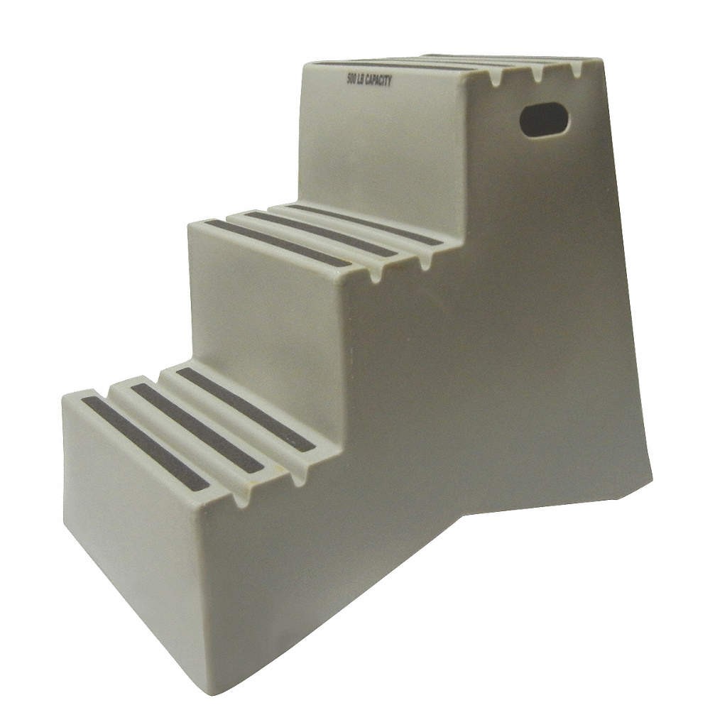 DPI ST327-07 Step Stand,3 Steps,Polyethylene,Gray 38GU04