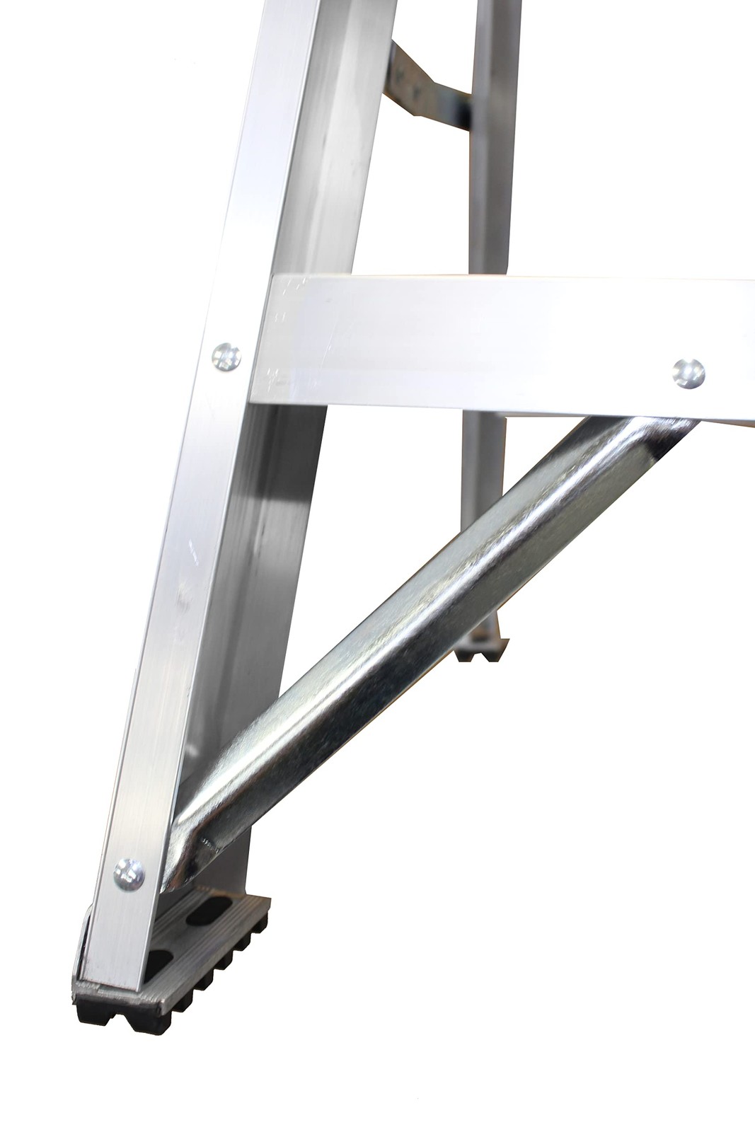 LITE 2-Foot Aluminum Step Stool Industrial, 300-Pound Load 2 feet, Silver