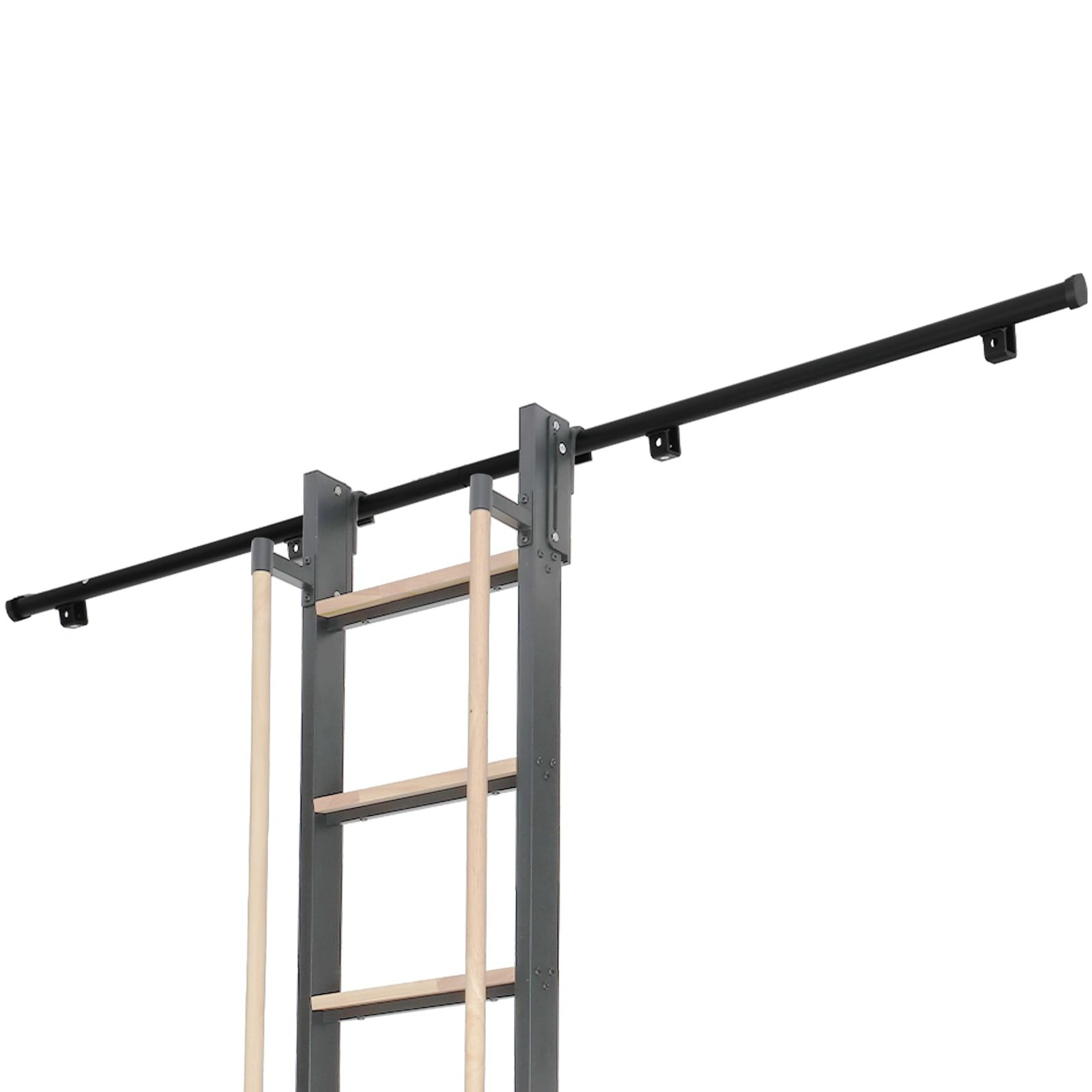 Sliding Library Ladder with 6.6FT Hook Track,96″ Telescopic Aluminum Rolling …