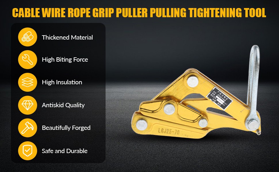 Wire Rope Pulling Tightening Tool Thread Type 25-70 1 Ton