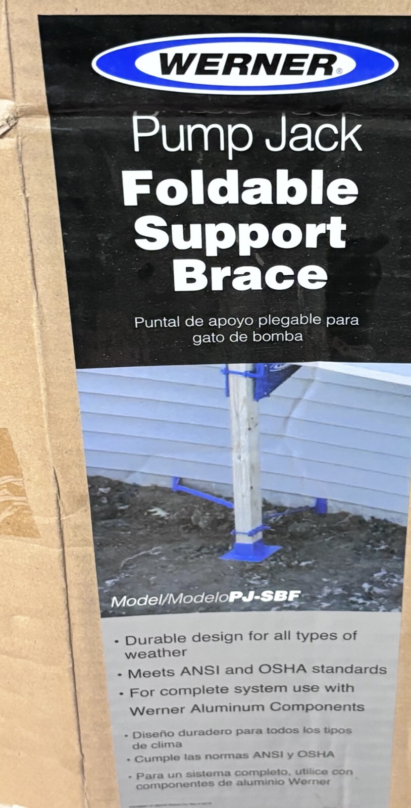 Werner pump jack foldable support brace pj-sbf