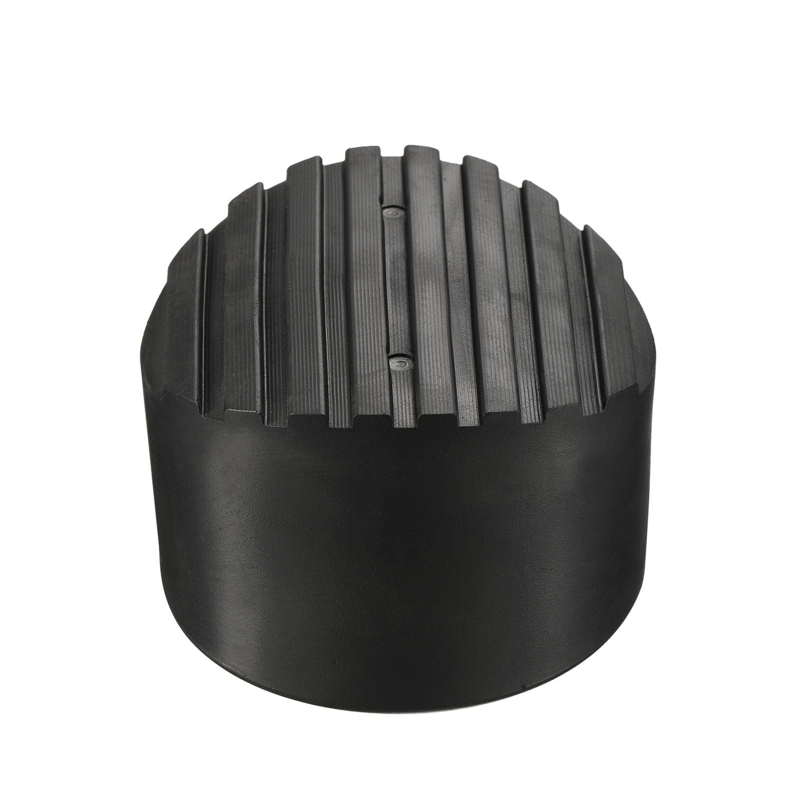 Non-slip foot stairs mat 80mm ID rubber round black 2pcs