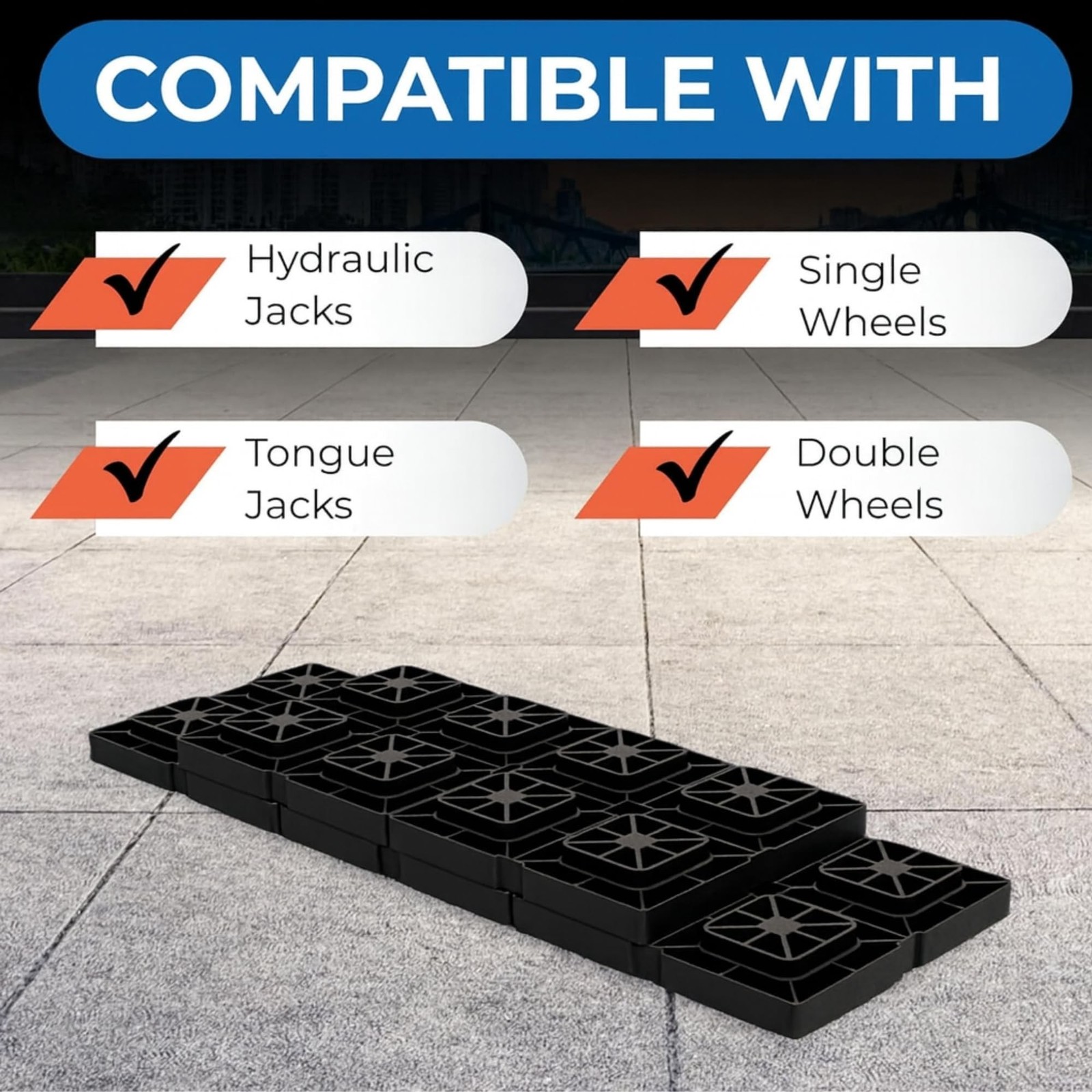 SEAFLO Heavy-Duty RV Leveling Blocks – Maximum Strength & Stability for Motor…