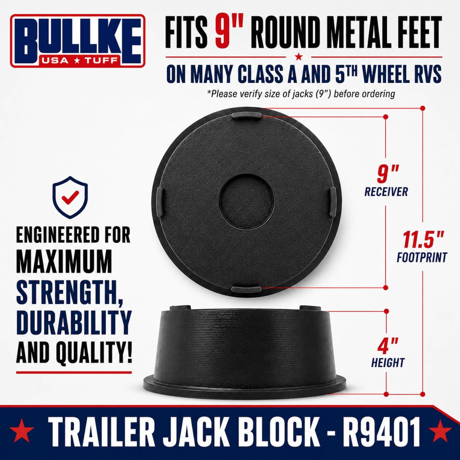 USA-Made Trailer Leveling Blocks – for RV and Camper,Heavy Duty Jack Pads, St…