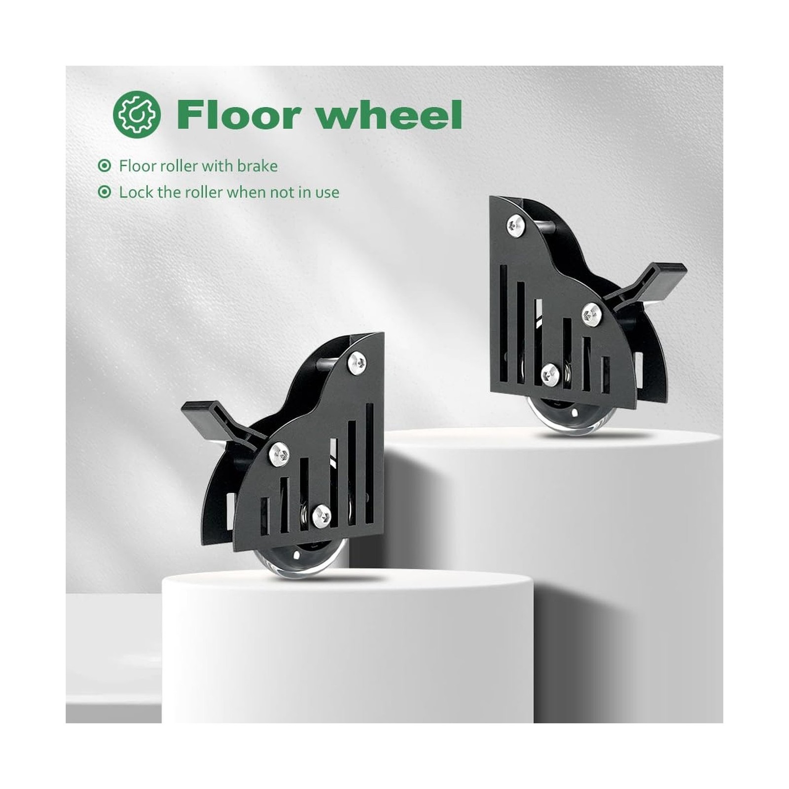 8FT Telescopic Hook on Sliding Library Ladder Hardware,Includes Bottom Wheel …
