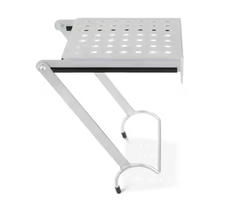 New Folding Ladder Work Platform Attachment Stand-On Tray, Perforated Metal