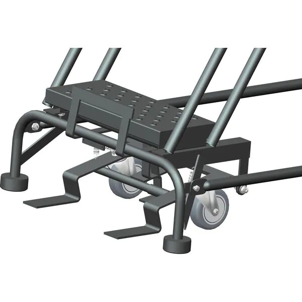 NEW! Ballymore 143 in H Steel Rolling Ladder-11 Step Perforated-450lb Load Cap!!