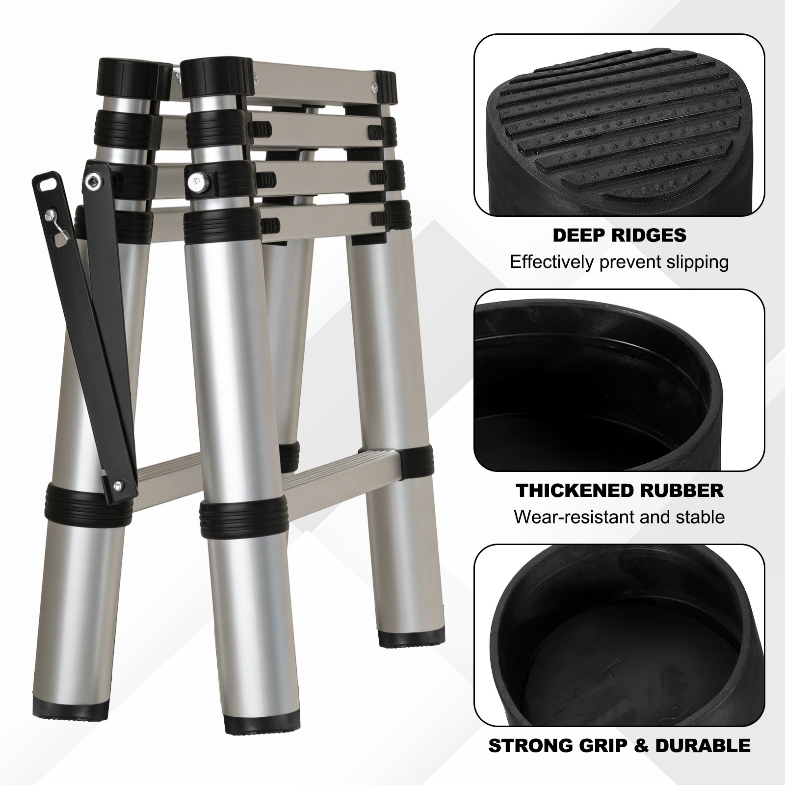 Ladder Non Slip Feet Mat (90mm ID), Rubber Round Step Ladder Foot