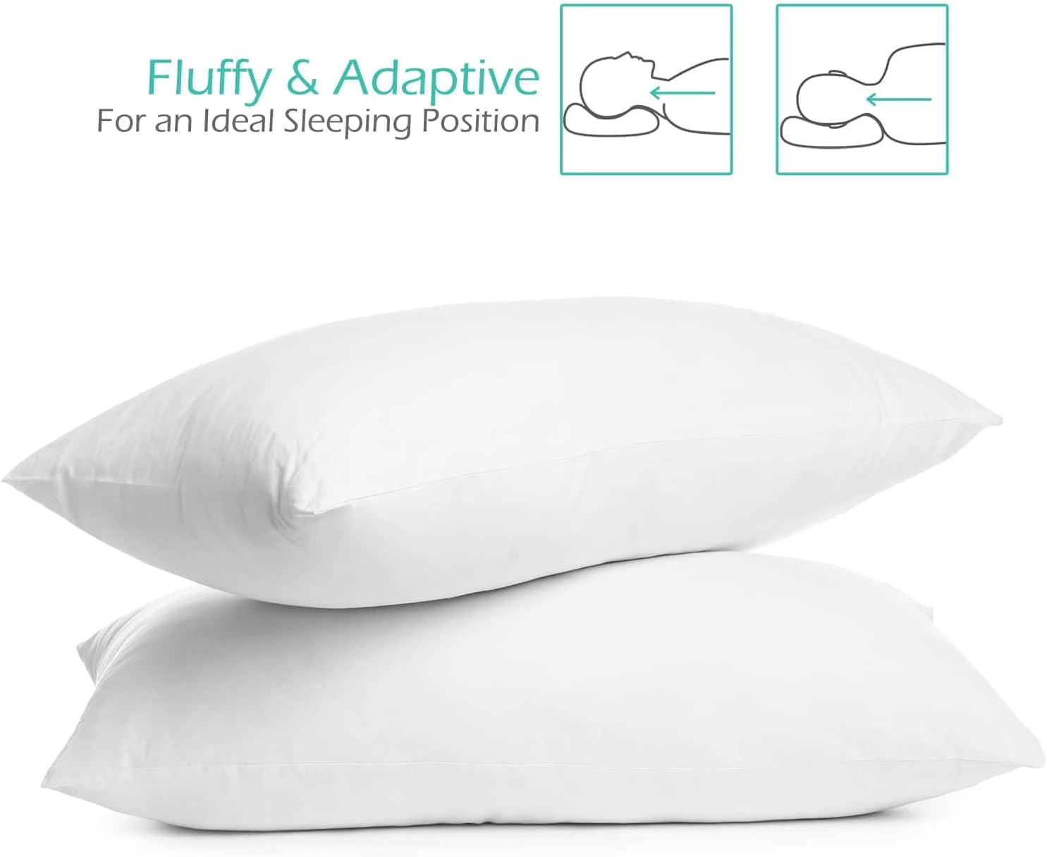 2 Pack Toddler Pillow for Sleeping 13 X 18, Small Kids Pillow for Travel, Car, S