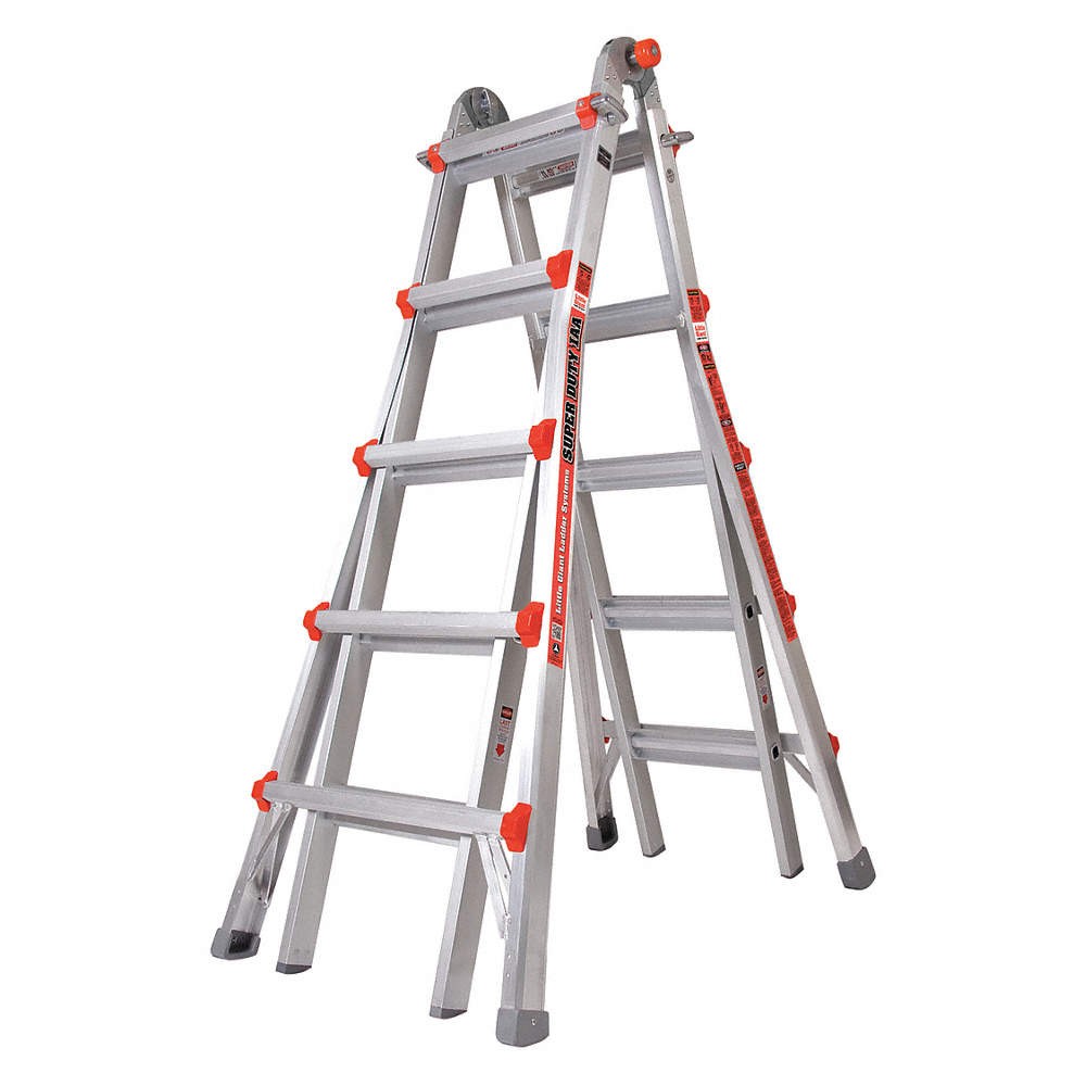 LITTLE GIANT 10403 Multipurpose Ladder,22 ft.,IAA,Aluminum 1YMG2