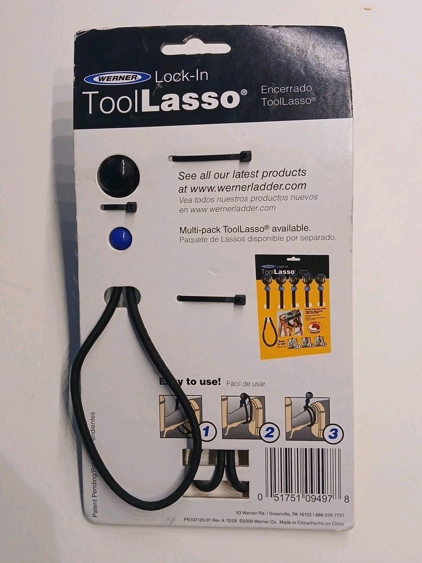 Werner AC58-TL Lock-In Ladder Tool Drill Lasso With Belt Clip