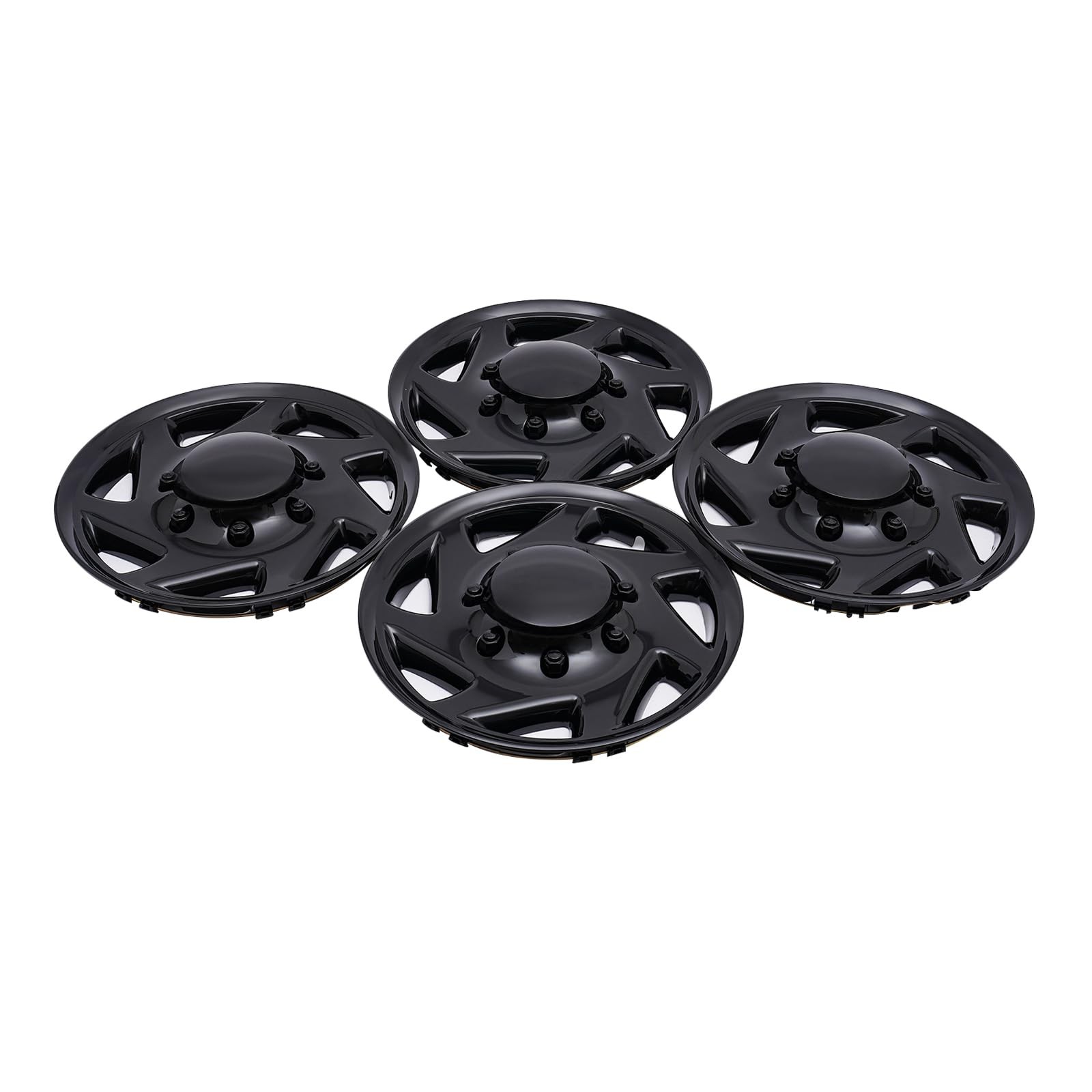 Hub Caps Van Wheel Covers 99-18 Econoline E250 E350 E450 16in Steel Black