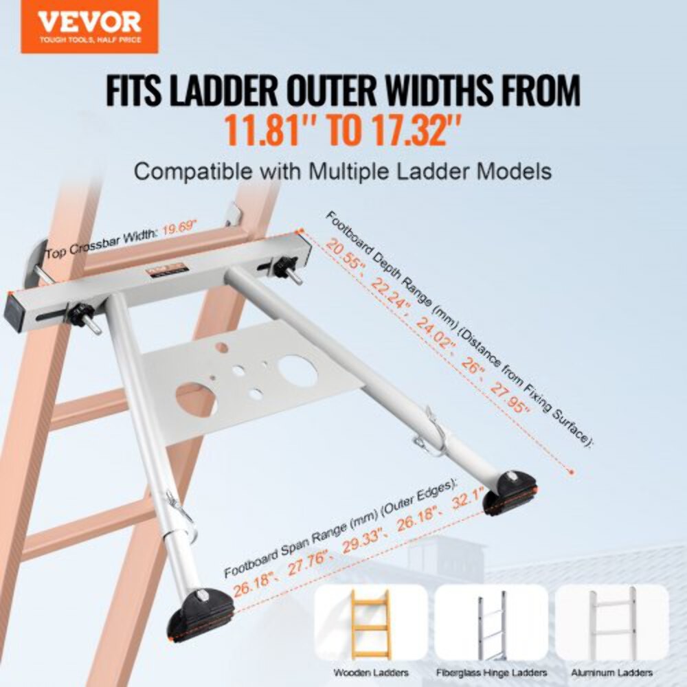 Ladder Stabilizer Adjustable Feet Extension Ladder Standoff Heavy Duty