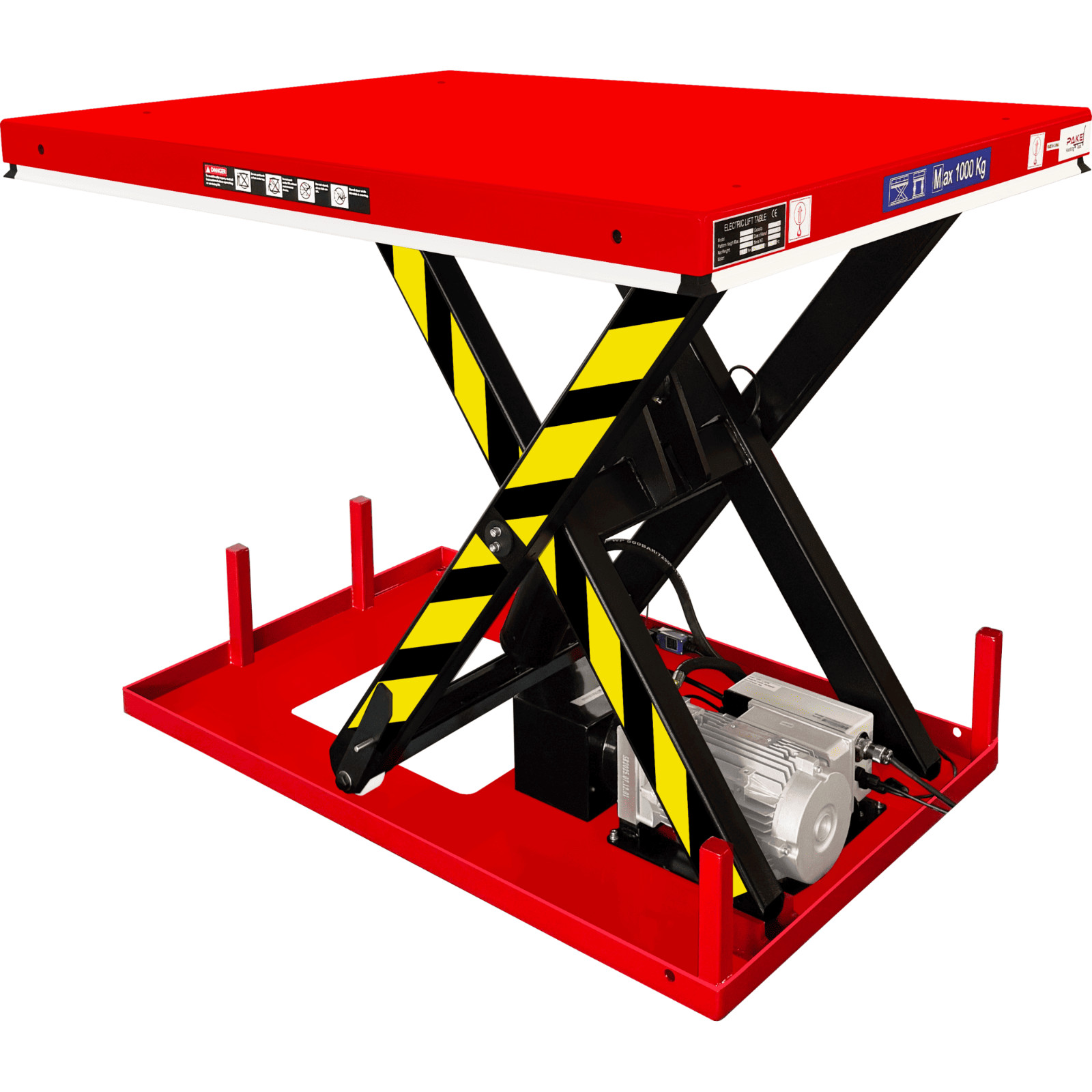 Electric Hydraulic Scissor Lift Table, 2,200 lb. Capacity, 48″ x 36″ Platform