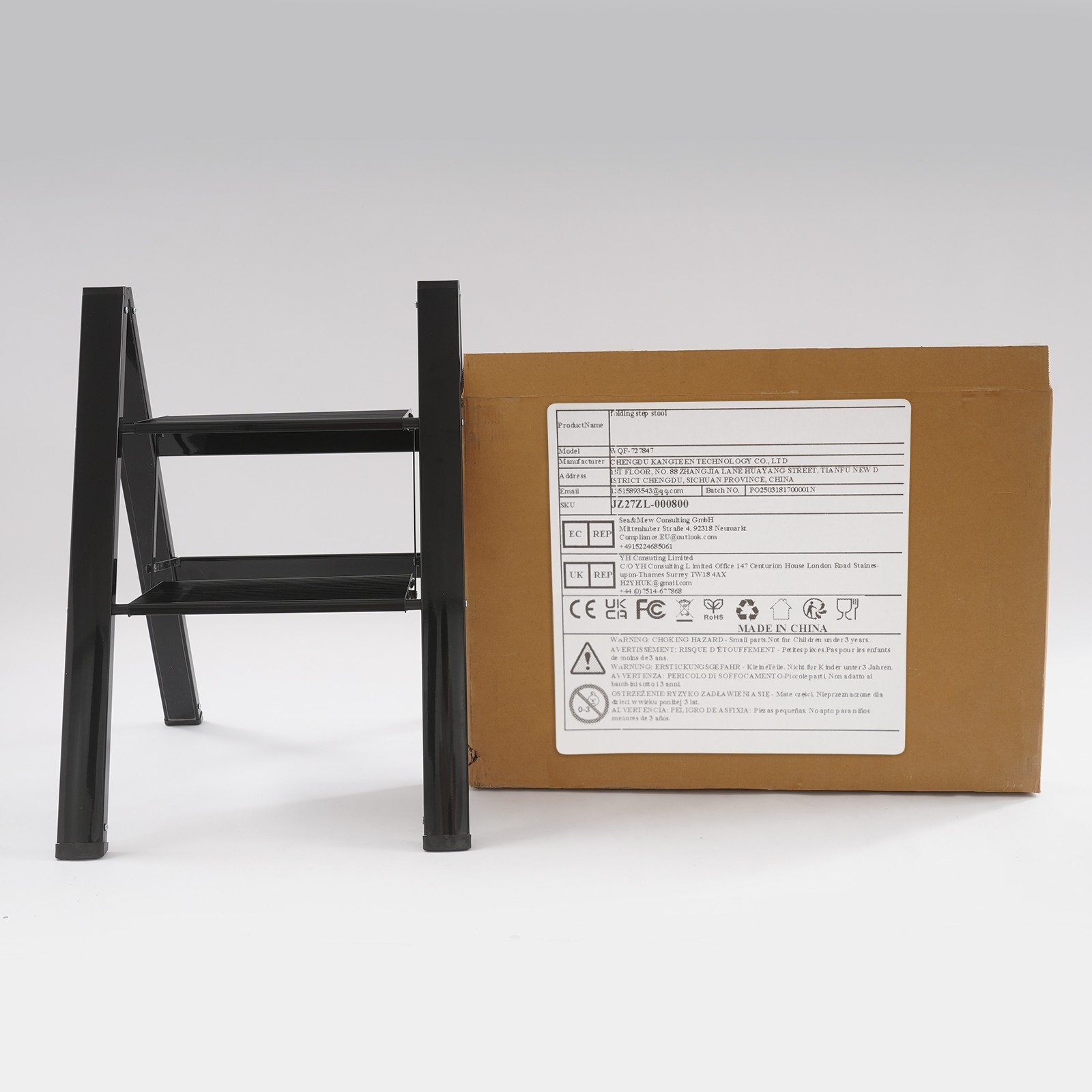 Folding Step Ladder Stool Multi-Purpose Aluminium Alloy Folding Heavy Duty