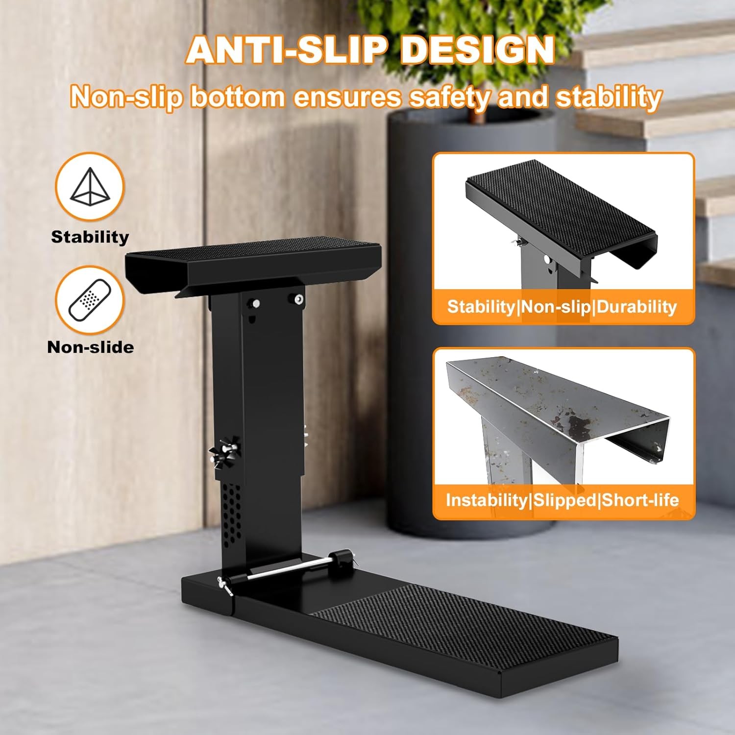 Ladder Leveler Adjustable 11.8-19.1″ with 23.7×7.5″ Platform for Stairs
