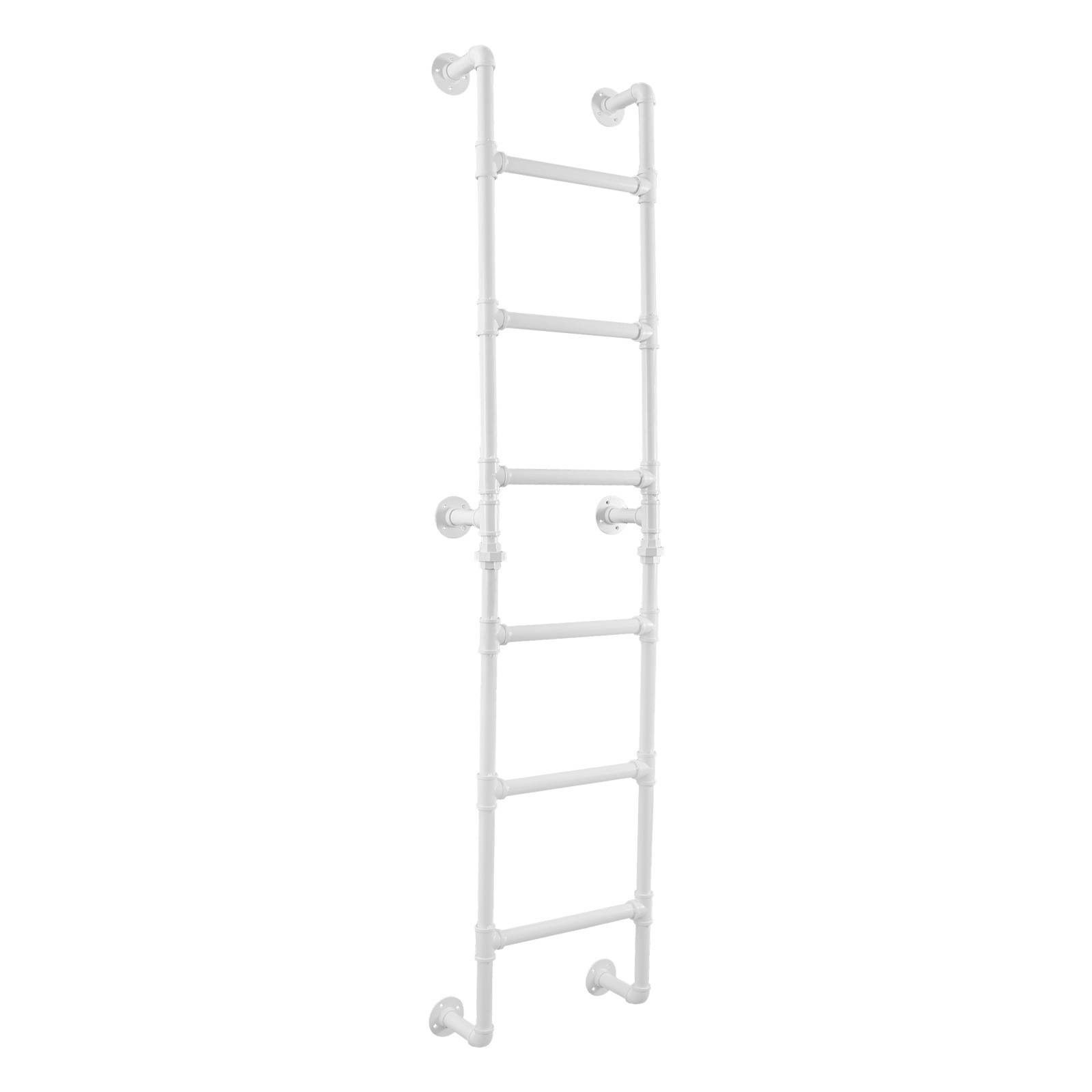 6-Rung Wall Mounted Step Ladder Heavy-Duty Wall-Mounted Stairs Basement Window