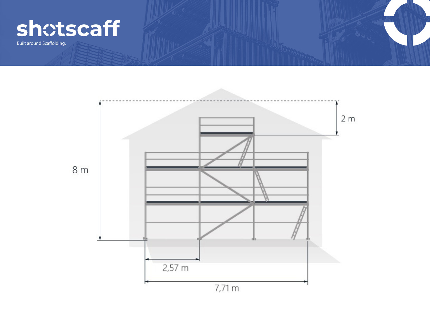 8×7.5m working scaffold gable scaffold Alu-scaff 73 aluminum scaffold…
