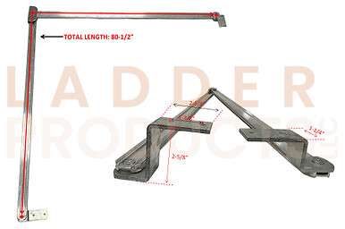 Werner 27-83 18′ Twin Ladder Spreader Kit 80-1/2″
