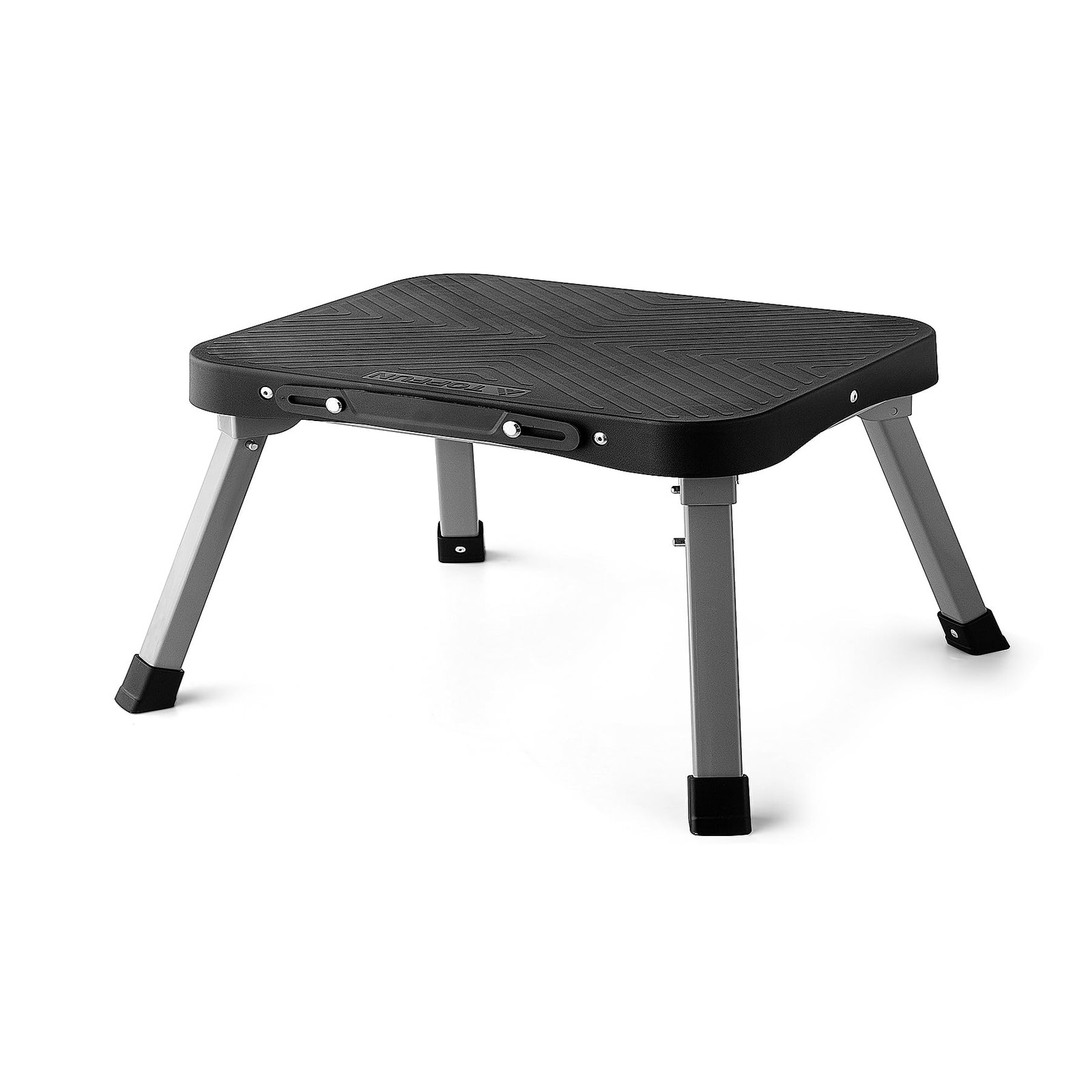 STOODER 11″ Folding Step Stool, Non-Slip 16×12 Large Platform, 11 inch, Black