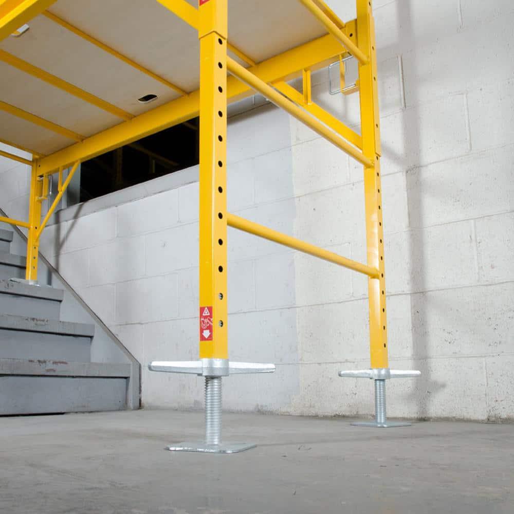Scaffolding Leveling Jacks 12 in. Steel Safety Baker Style Platform (4-Pack)