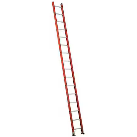 Louisville Fe3116 16 Ft Overall H, Straight Ladder, Fiberglass, Orange Finish,
