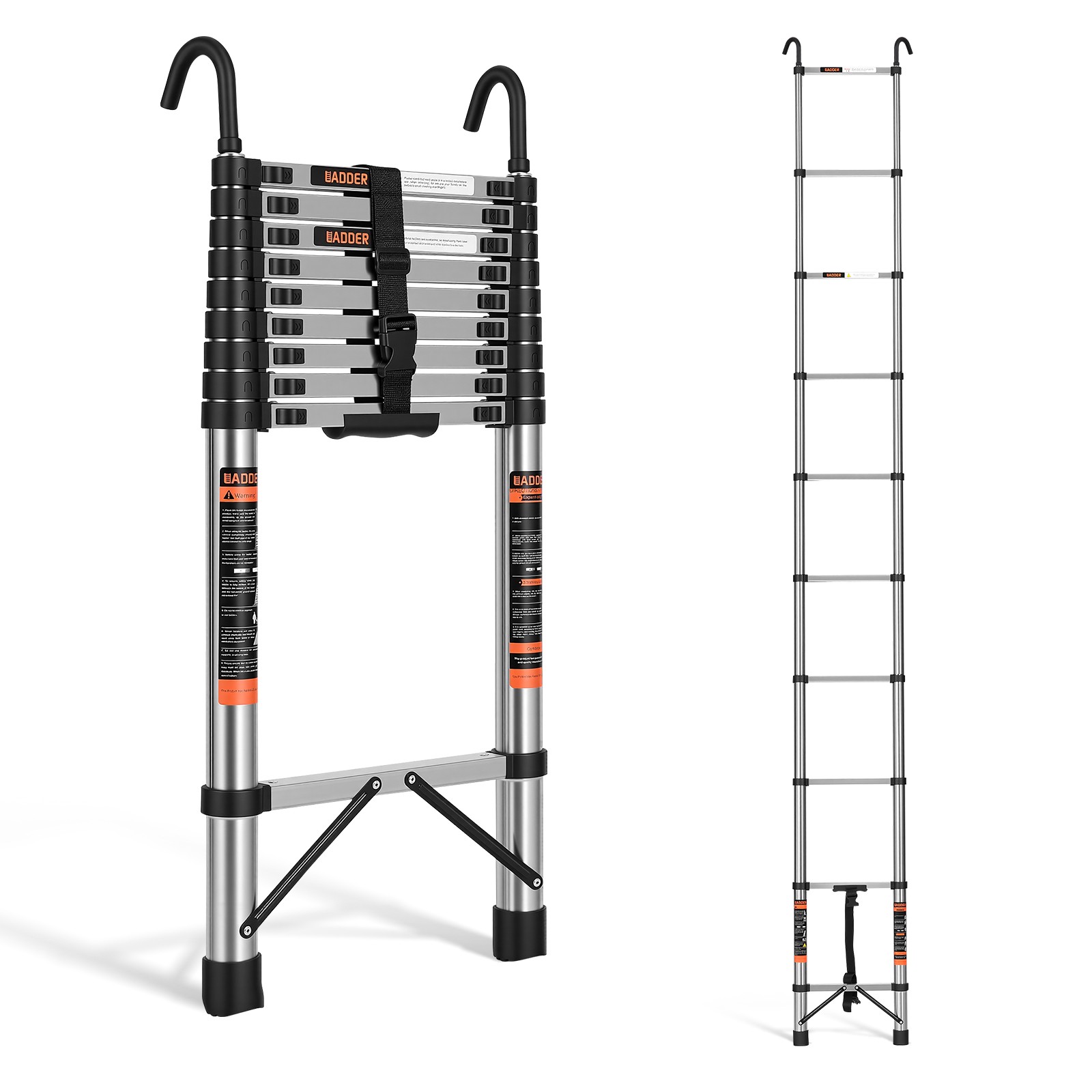 Telescoping Ladder 12.5 FT A Frame, 330 lbs Max Capacity