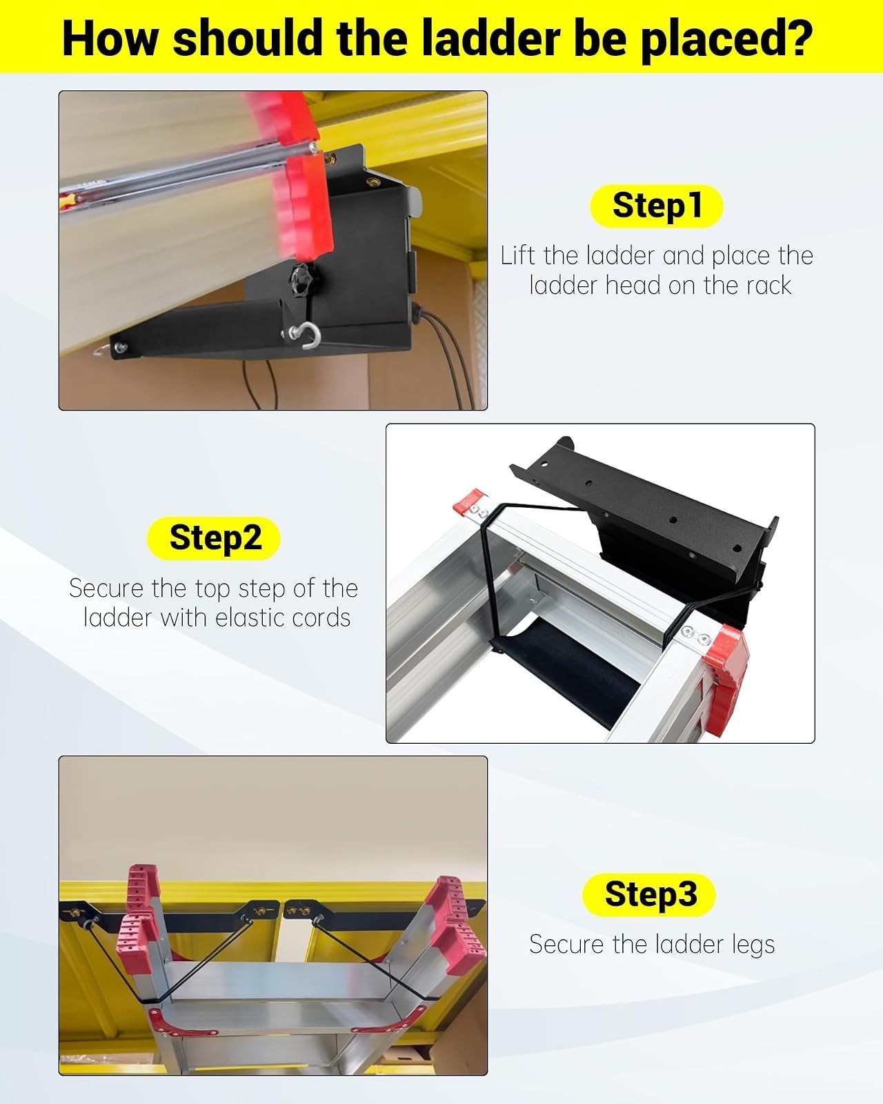 Adjustable Interior Ladder Storage Holder for Van/Trailer/Truck