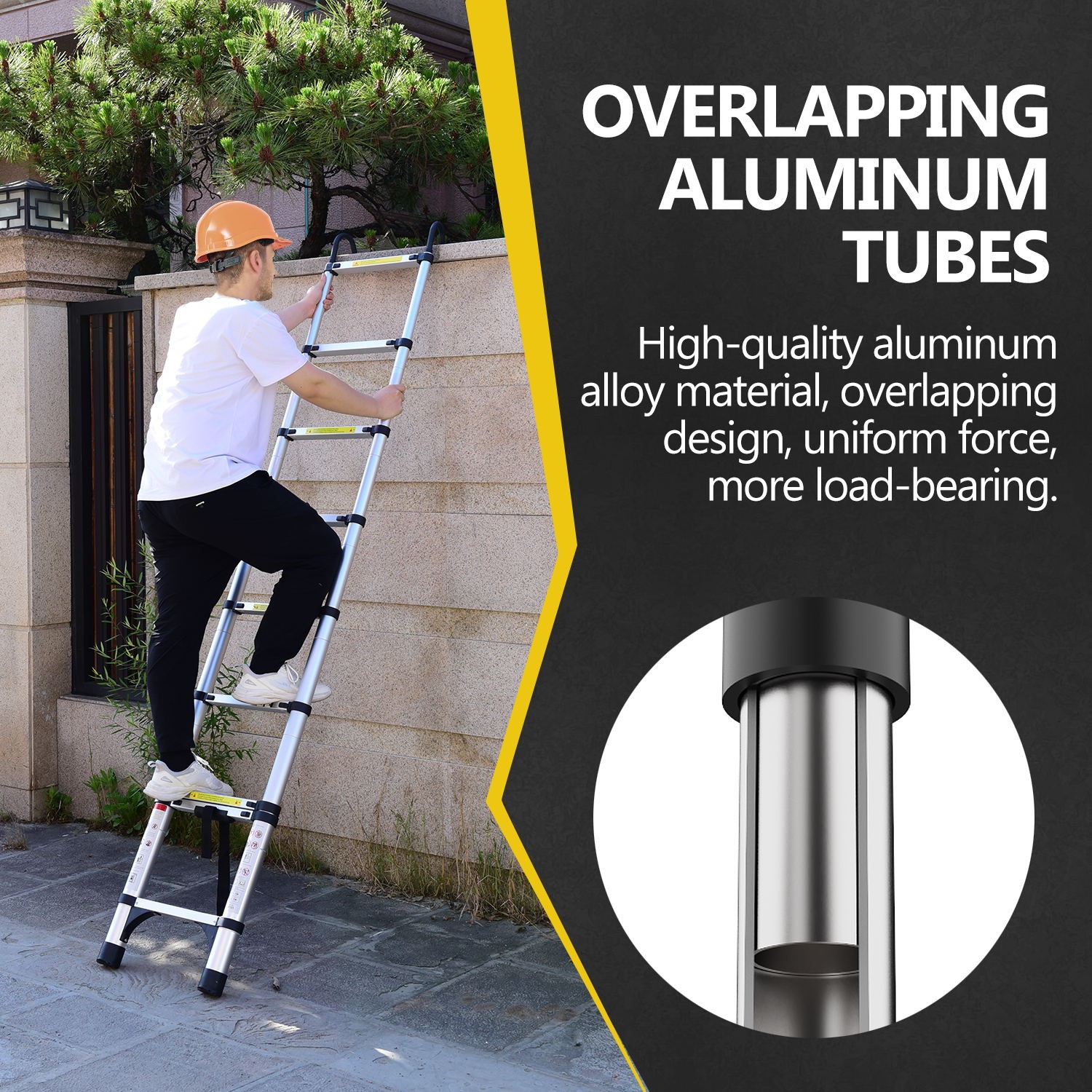 3.2M Multi-Functional Aluminum Folding Ladder, Ideal for Home & Work