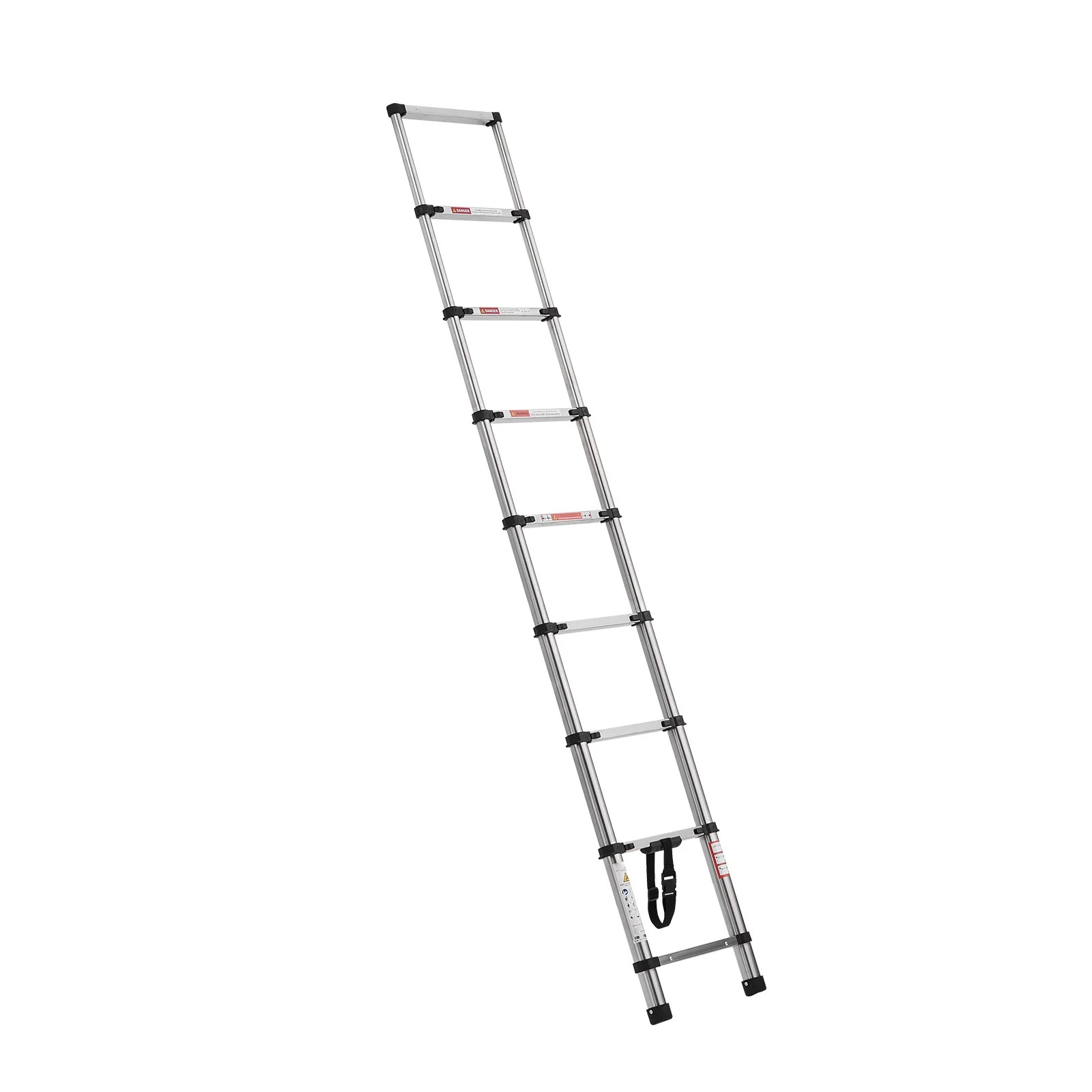 8.5ft Stainless Steel Telescoping Extension Ladder 330LBS for Home RV Loft