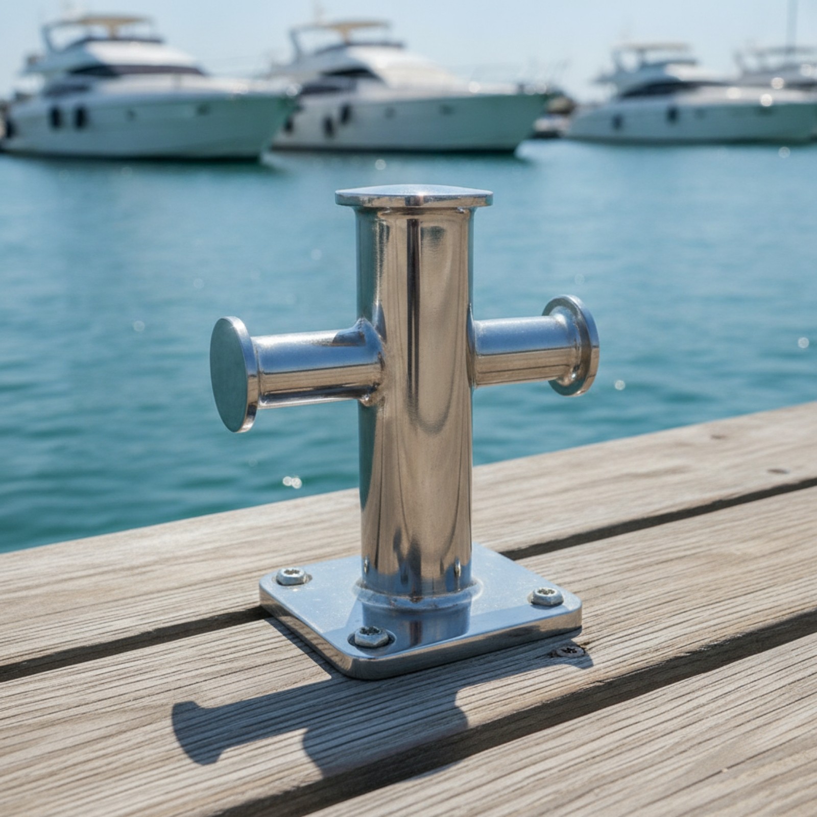 Single Cross Bitt Bollard Bolt-down Cross Bitt Bollard Sturdy for Docks