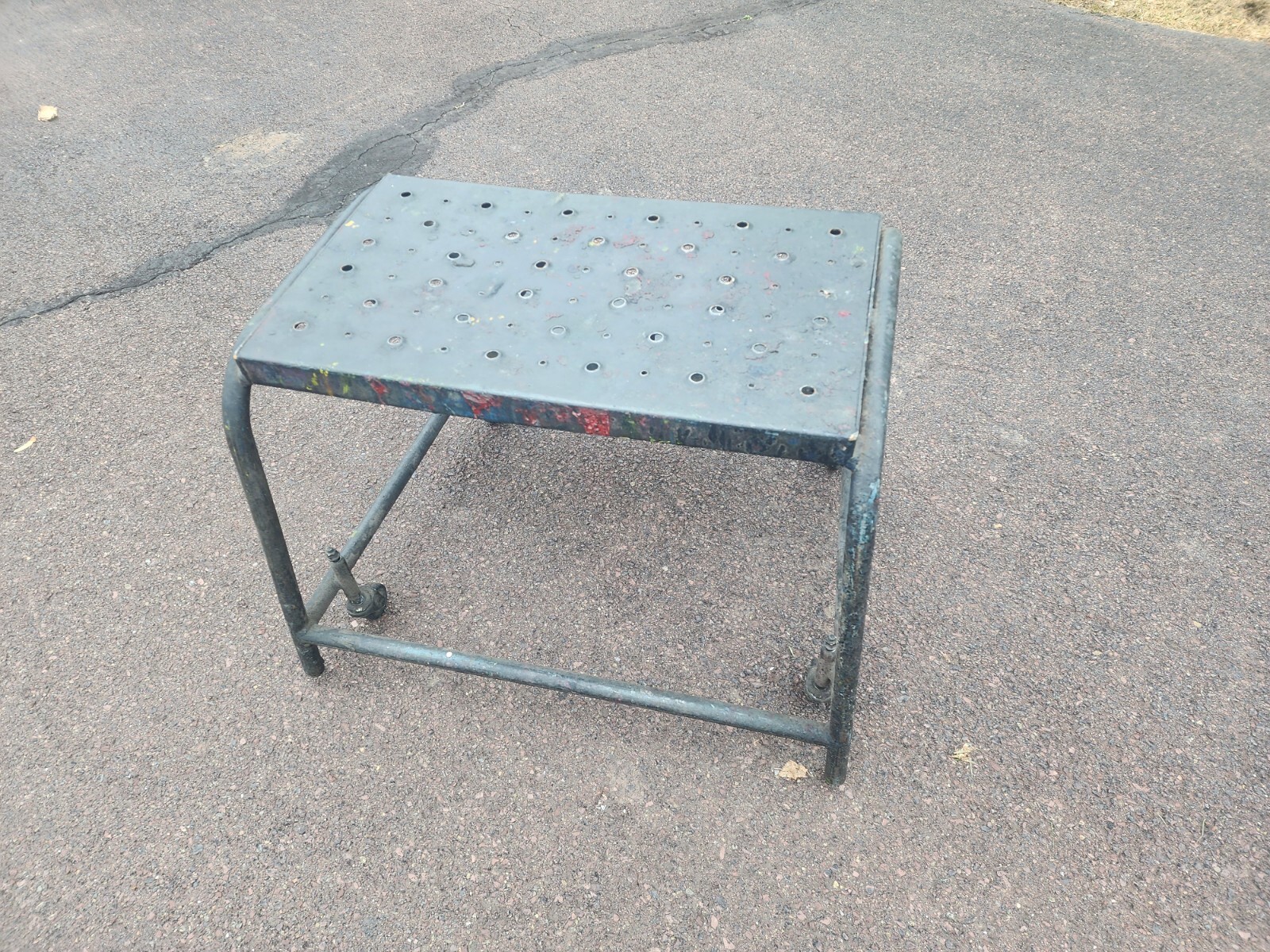 2 Step Rolling Metal Warehouse Ladder/Steps