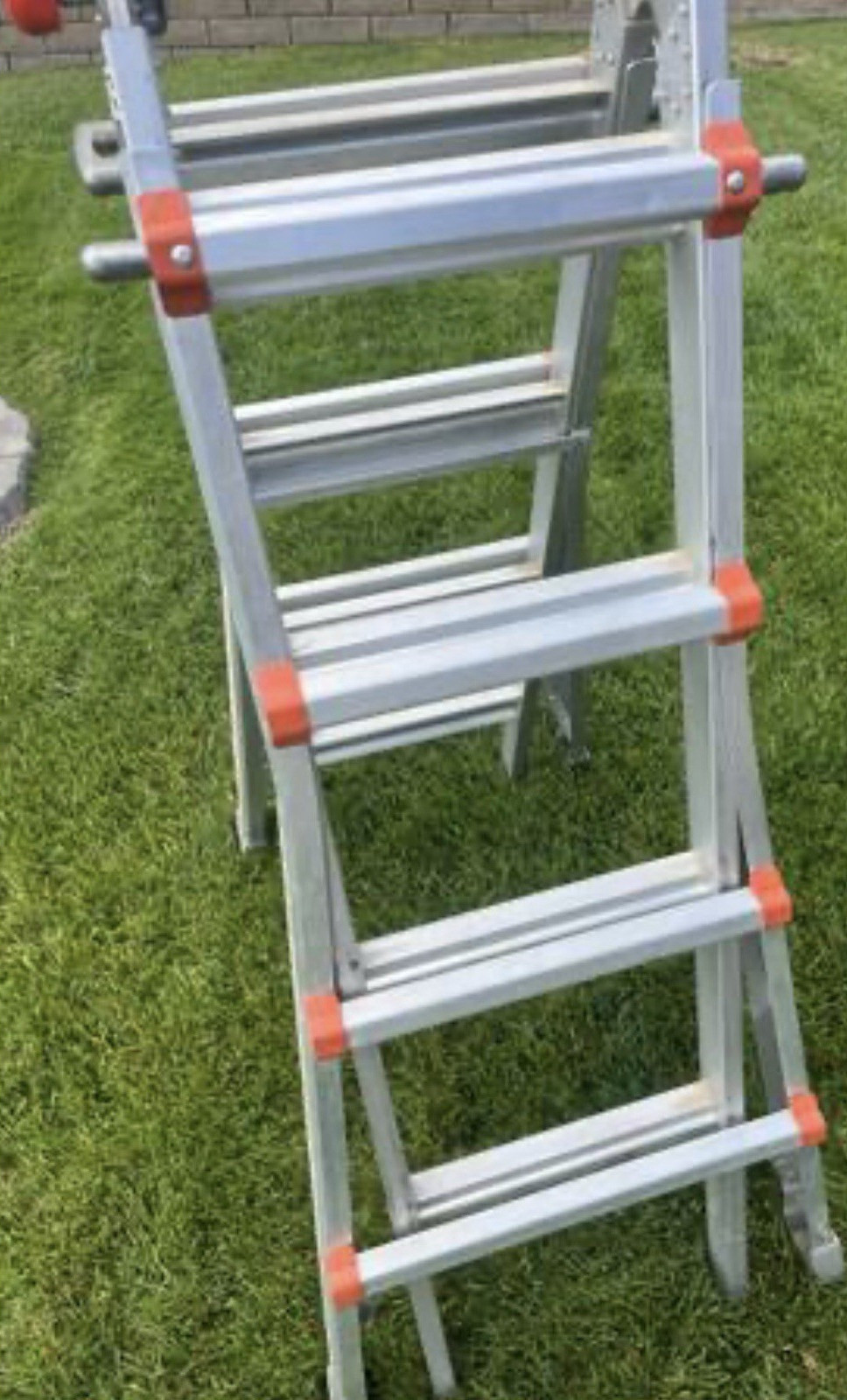 Little Giant Aluminum Multi-Position Folding Step Ladder with Wheels