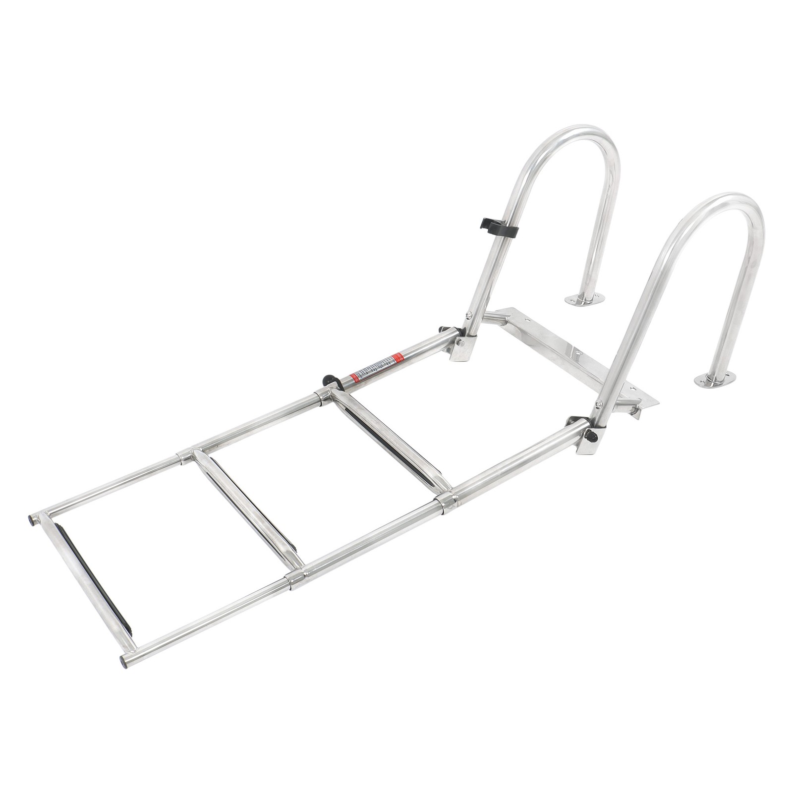 Marine 3 Step Stainless Steel Telescoping Boarding Ladder Folding Heavy Duty