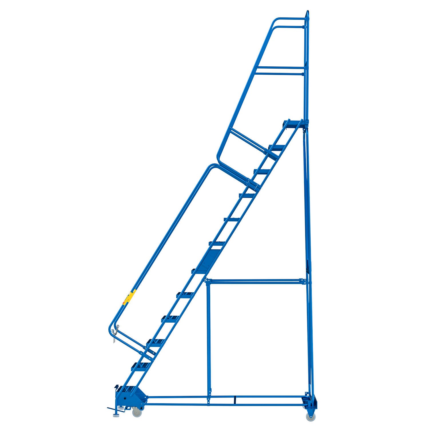Global Industrial 12 Step Steel Rolling Ladder with 24″W Perforated Step
