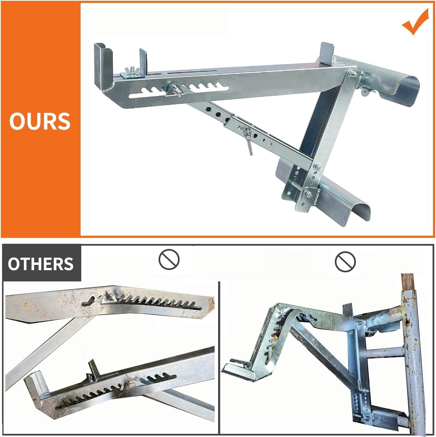 Two-Rung Short Body Ladder Jacks Scaffold Bracket (1 Pair)