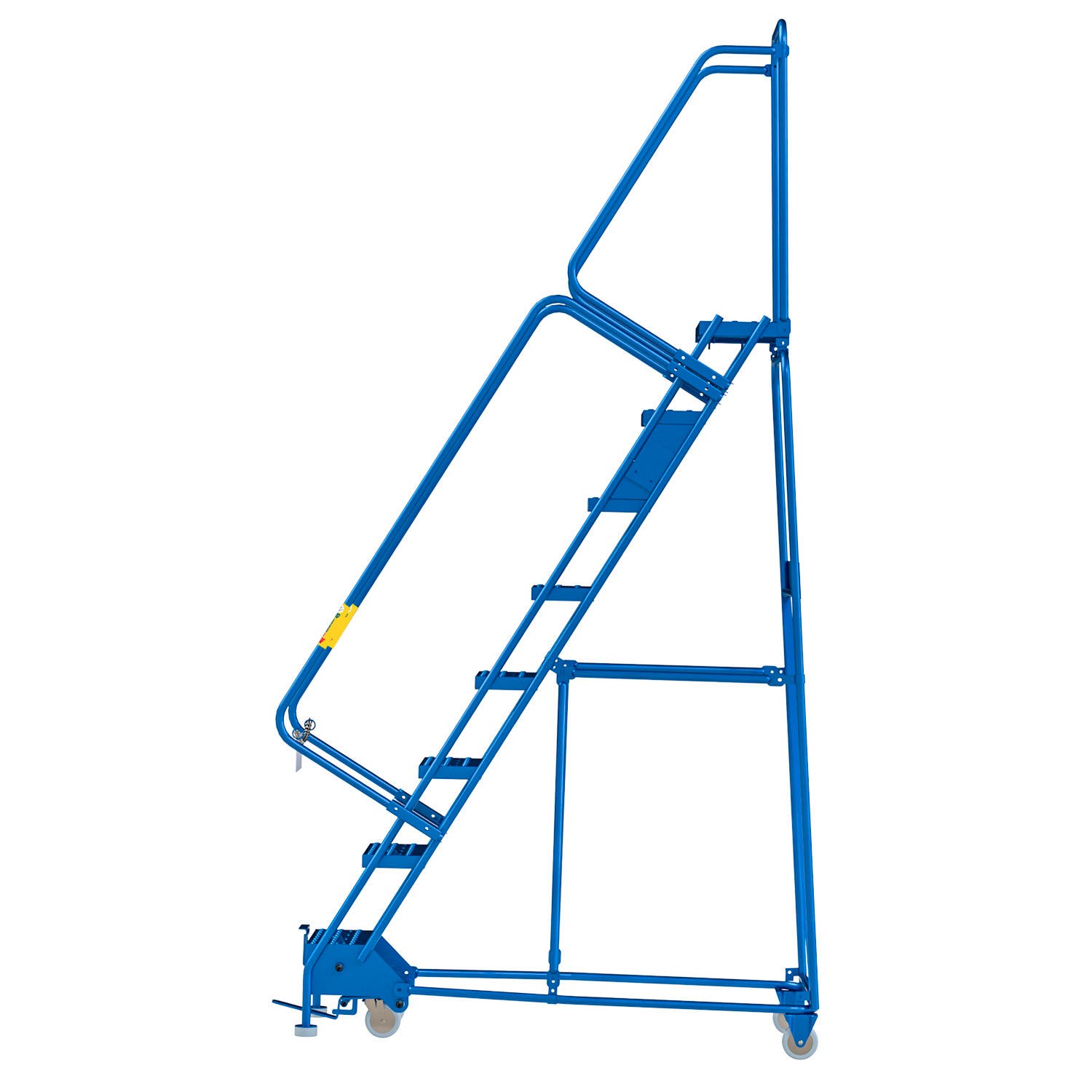 Global Industrial 8 Step Narrow Steel Rolling Ladder with 16″W Perforated Step