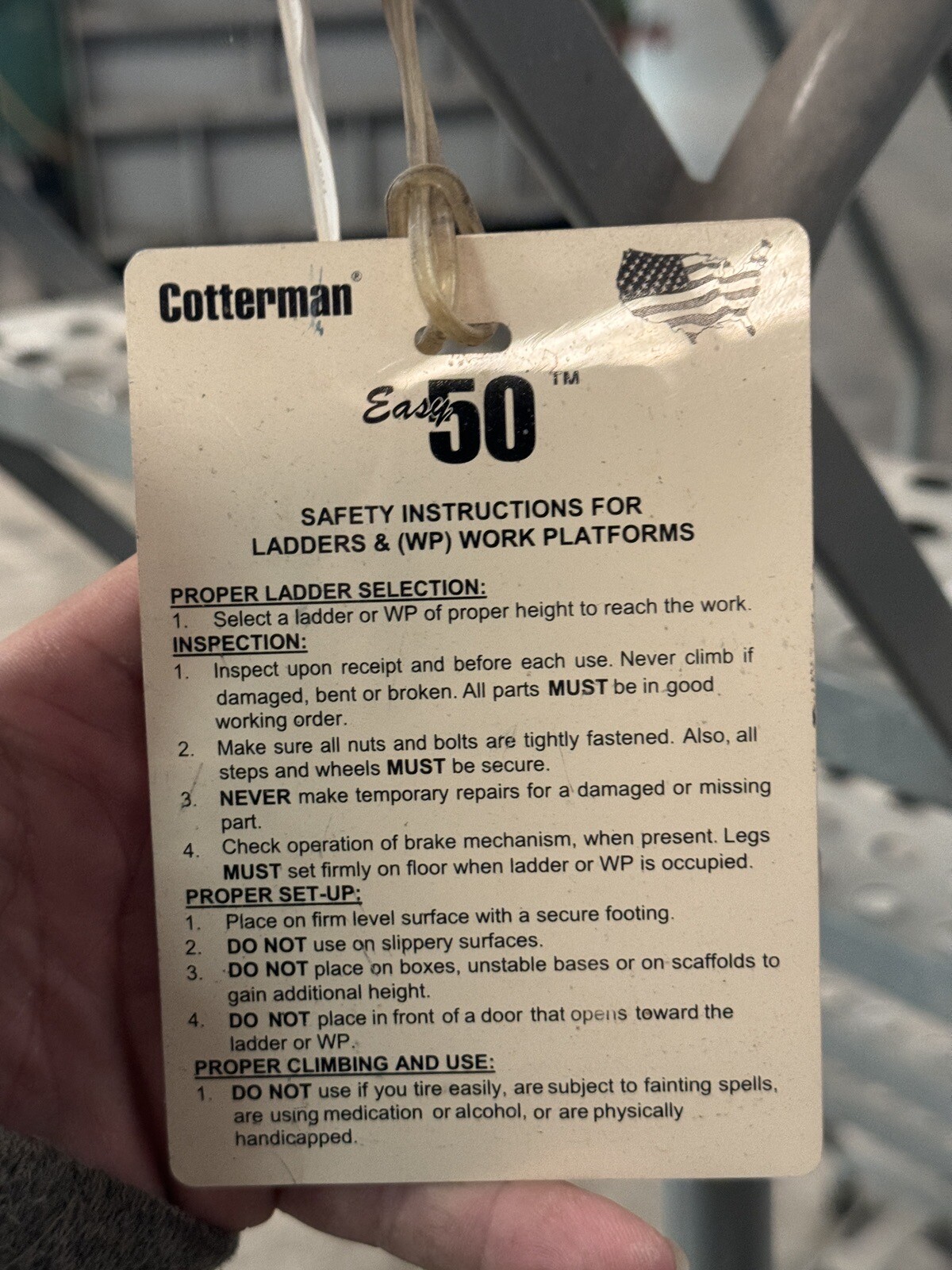 Cotterman 80 in H Steel Rolling Ladder, 8 Steps, 450 lb Load Cap With Foot Brake
