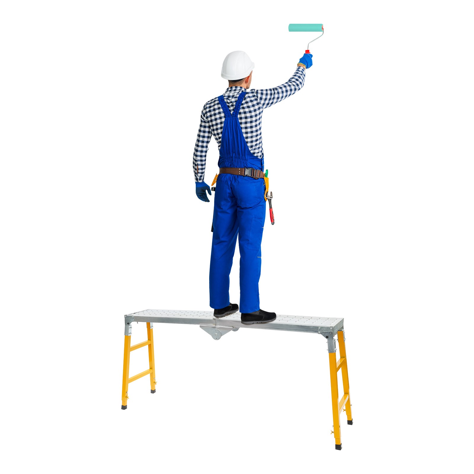 Portable Work Platform Adjustable Q235 Steel With Folding Legs Garage/office