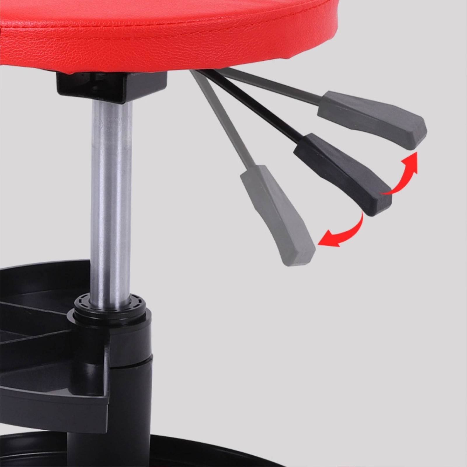 Rolling Work Stool with Padded Seat Cushioned Rolling Stool Mobile for