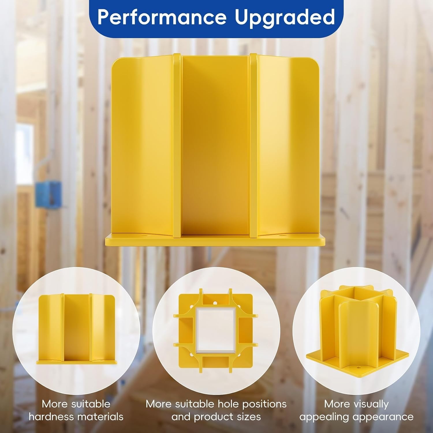 12 PACK Yellow Guardrail Base Boot w/ Toe Board Slot Fall Protection Scaffolding