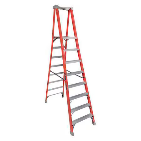 Louisville Fxp1708 10 Ft Fiberglass Platform Stepladder, 300 Lb Capacity