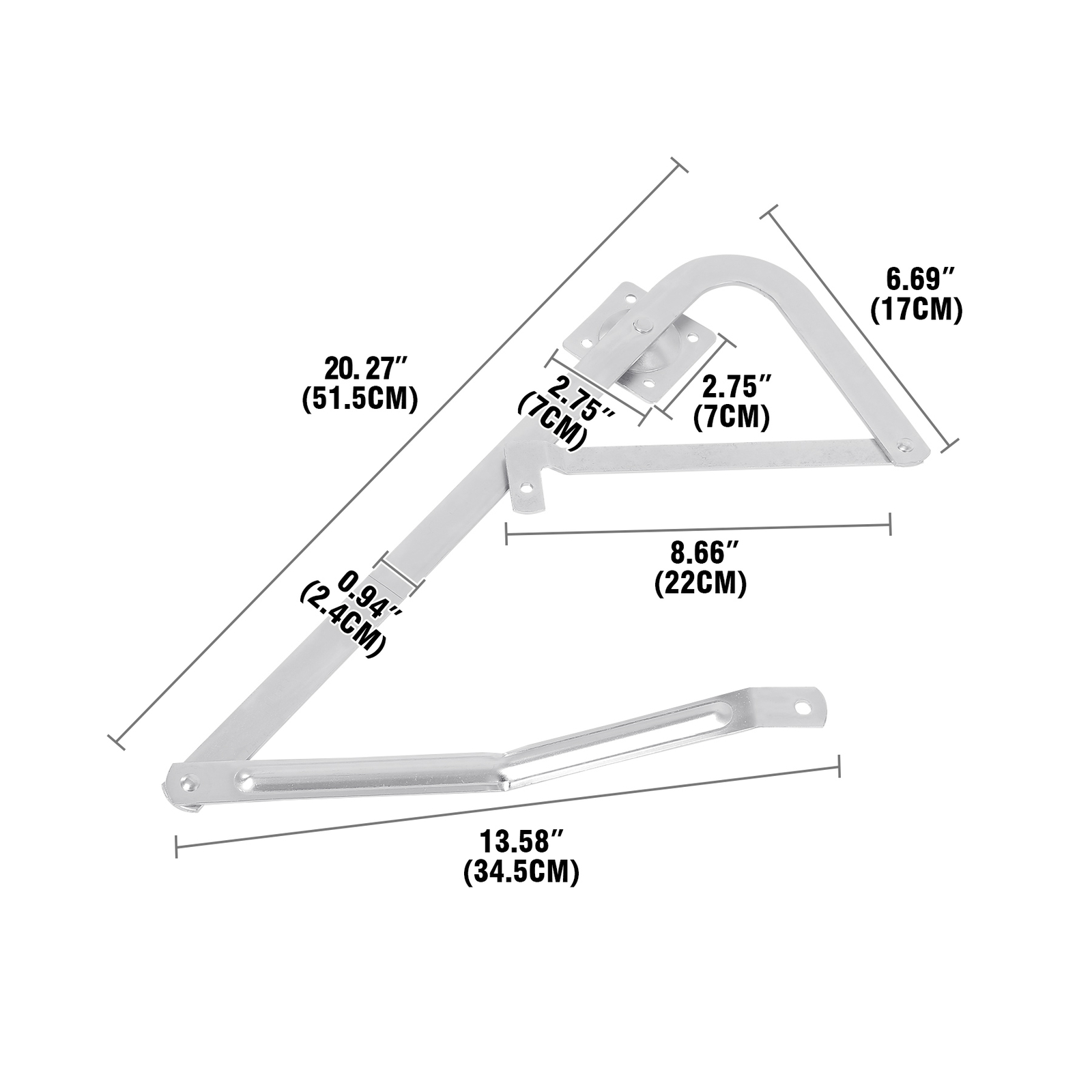 Pair Attic Ladder Spreader Hinge Arms FOR MFG after 2010 Werner Series 55-2