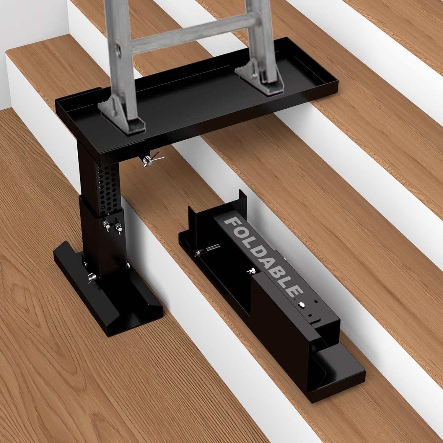 Ladder Leveler Adjustable 11.8-19.1″ with 23.7×7.5″ Platform for Stairs
