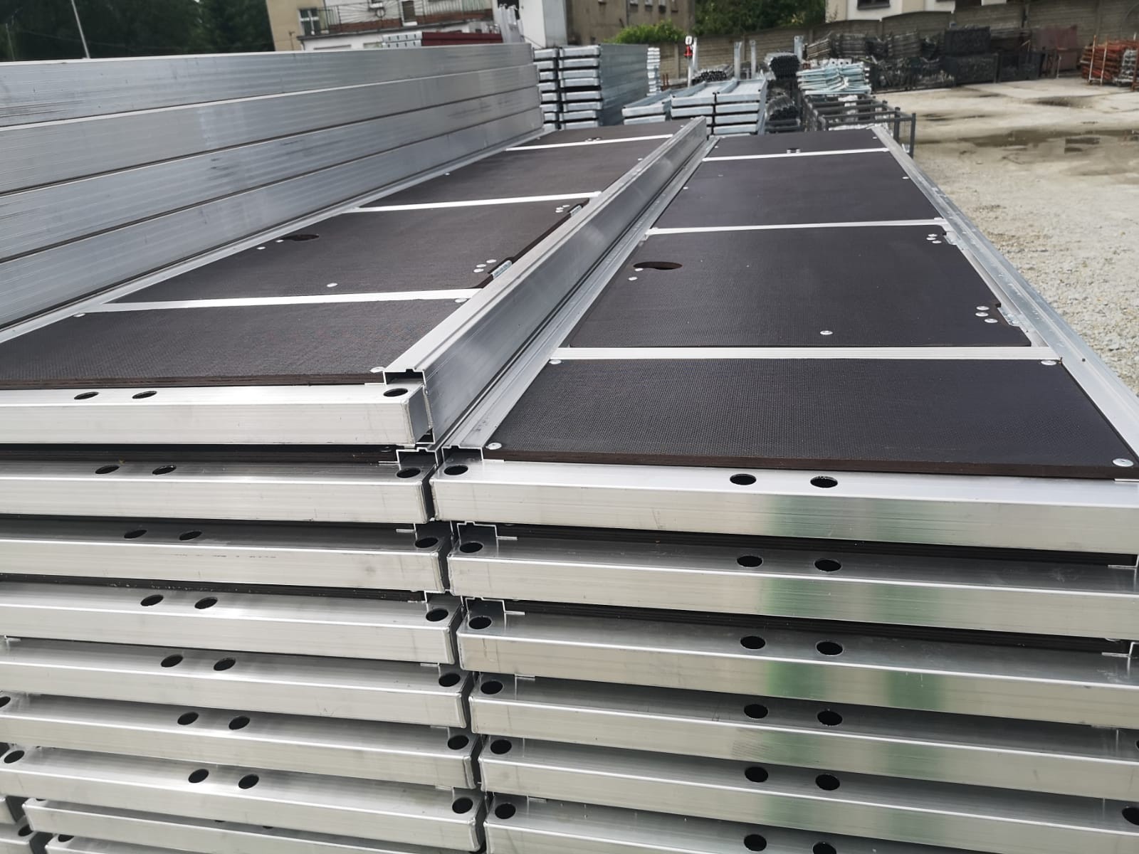 NEW 96qm aluminum scaffolding no used scaffolding Alu-scaff 74